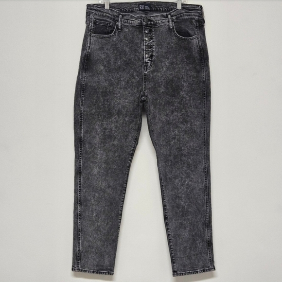 92 GAP HIGH RISE VINTAGE SLIM JEANS IN BLACK MANGO WOMEN'S PLUS SIZE 20 - Picture 2 of 13